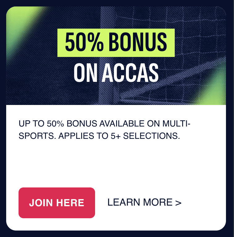acca boost at Planet Sport Bet